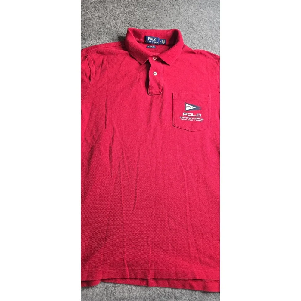 Polo Ralph Lauren Off Shore Sailing Team S/S Polo Shirt Mens M Red Classic Fit